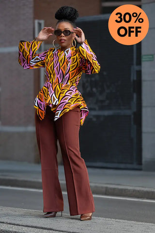 Amari Long Sleeve Peplum Top.