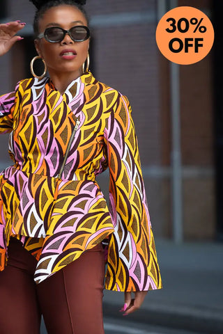 Amari Long Sleeve Peplum Top.