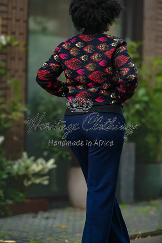 Amma Navy And Lime Reversal Jacket