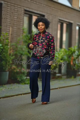 Amma Navy And Lime Reversal Jacket