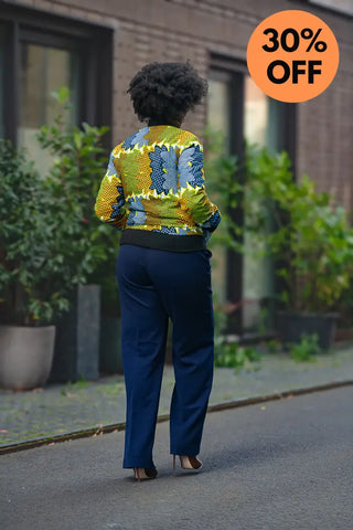 Amma Navy And Lime Reversal Jacket