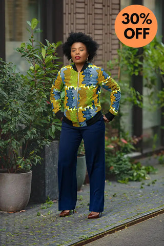 Amma Navy And Lime Reversal Jacket