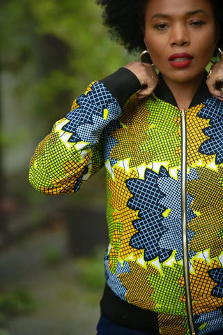 Amma Navy And Lime Reversal Jacket