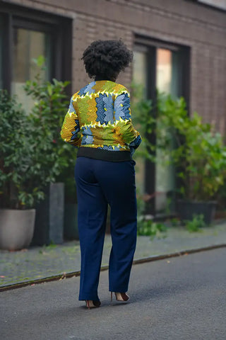 Amma Navy And Lime Reversal Jacket