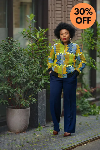 Amma Navy And Lime Reversal Jacket