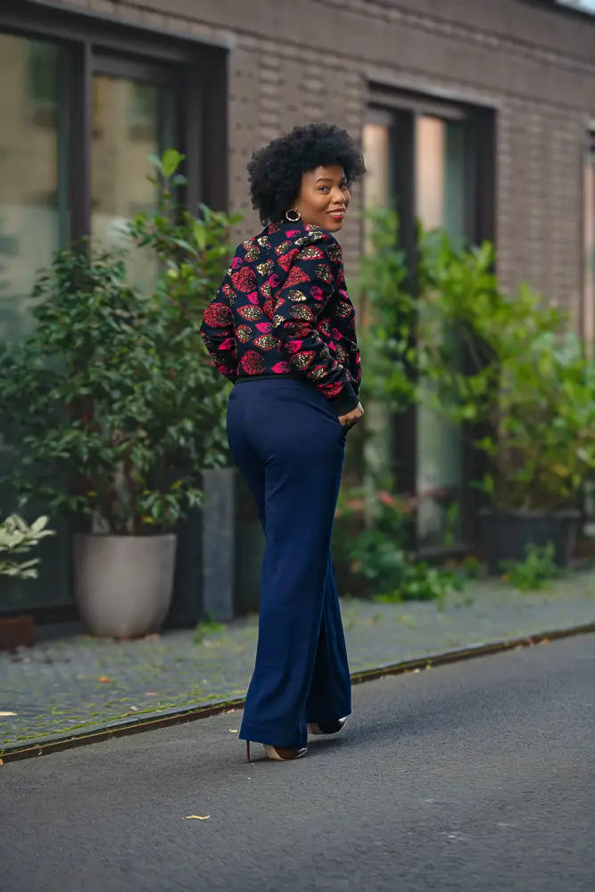 Amma Navy And Lime Reversal Jacket