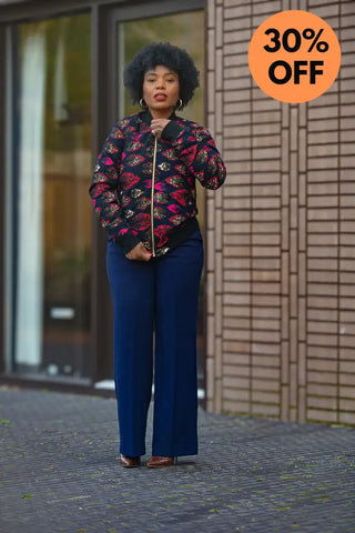 Amma Navy And Lime Reversal Jacket