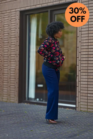 Amma Navy And Lime Reversal Jacket