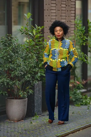 Amma Navy And Lime Reversal Jacket