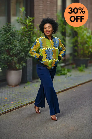 Amma Navy And Lime Reversal Jacket