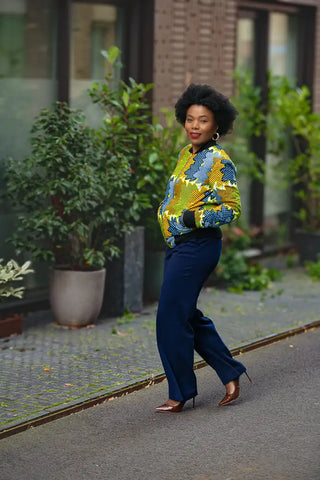 Amma Navy And Lime Reversal Jacket