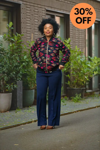 Amma Navy And Lime Reversal Jacket