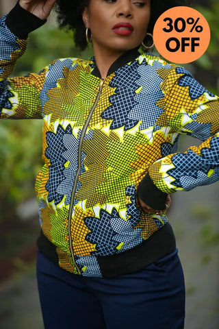 Amma Navy And Lime Reversal Jacket