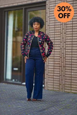 Amma Navy And Lime Reversal Jacket