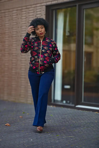 Amma Navy And Lime Reversal Jacket