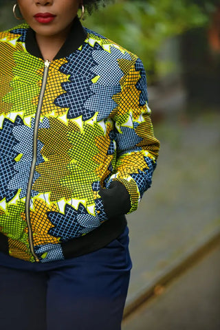 Amma Navy And Lime Reversal Jacket