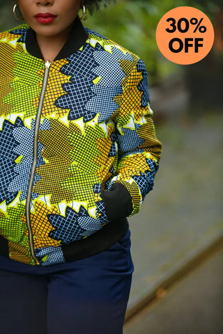 Amma Navy And Lime Reversal Jacket