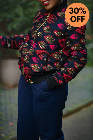 Amma Navy And Lime Reversal Jacket