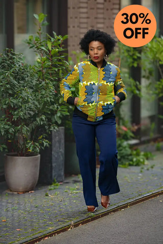 Amma Navy And Lime Reversal Jacket