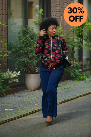 Amma Navy And Lime Reversal Jacket