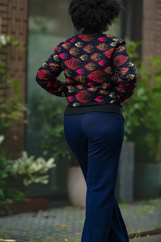 Amma Navy And Lime Reversal Jacket