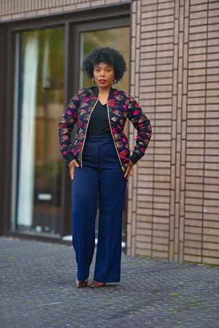 Amma Navy And Lime Reversal Jacket