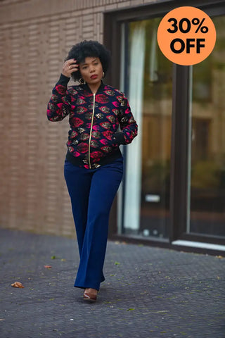 Amma Navy And Lime Reversal Jacket