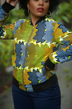 Amma Navy And Lime Reversal Jacket