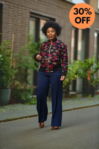 Amma Navy And Lime Reversal Jacket