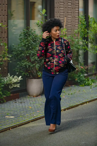 Amma Navy And Lime Reversal Jacket