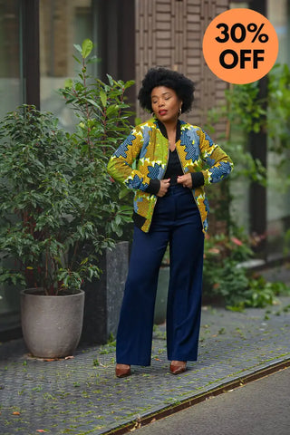 Amma Navy And Lime Reversal Jacket