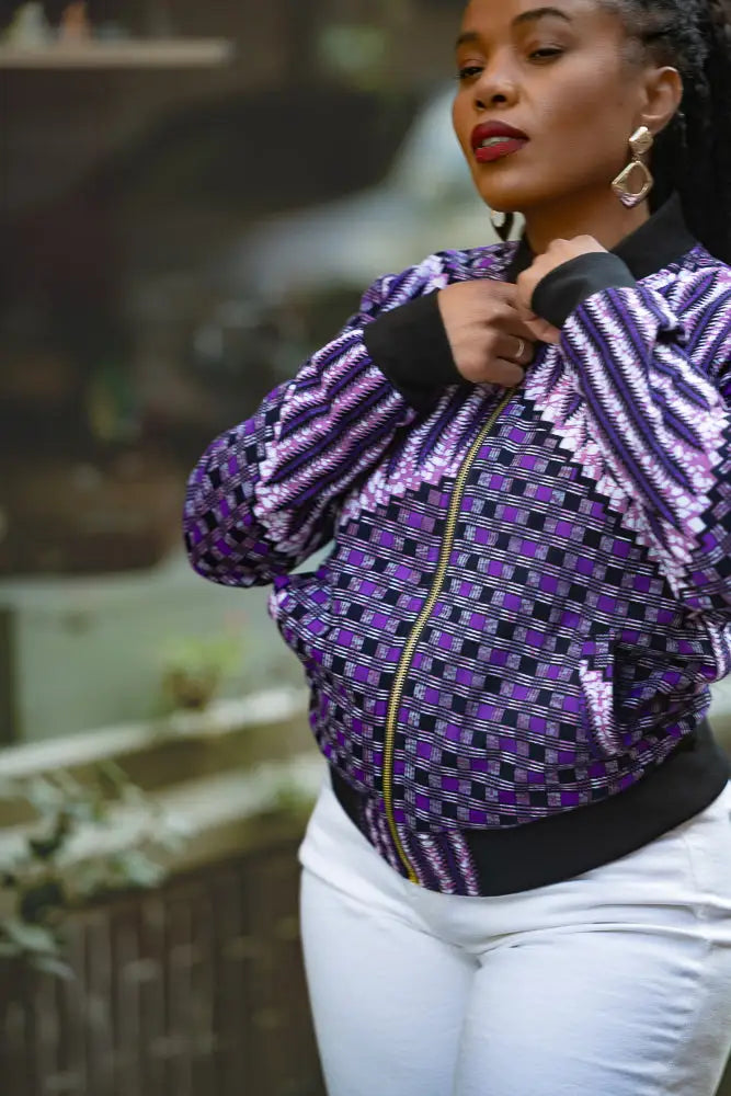 AMMA PURPLE MULTIWAY JACKET Coats & Jackets