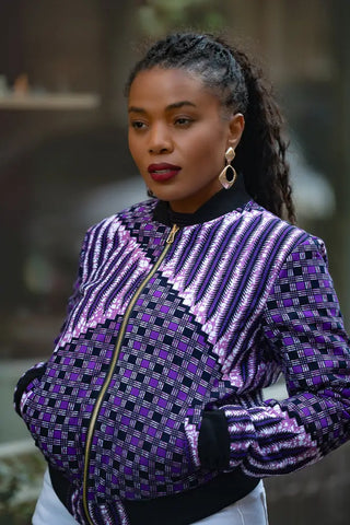 AMMA PURPLE MULTIWAY JACKET Coats & Jackets