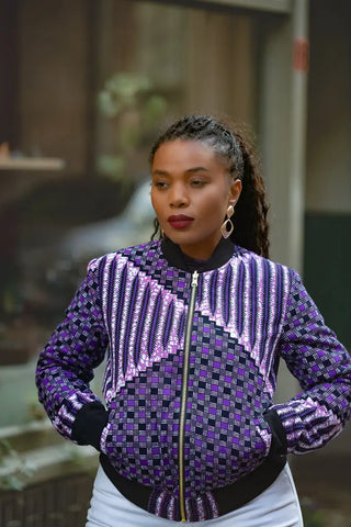 AMMA PURPLE MULTIWAY JACKET Coats & Jackets