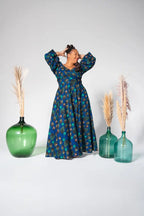 Anan Green And Blue Off-Shoulder Maxi Dress Women’s Dress