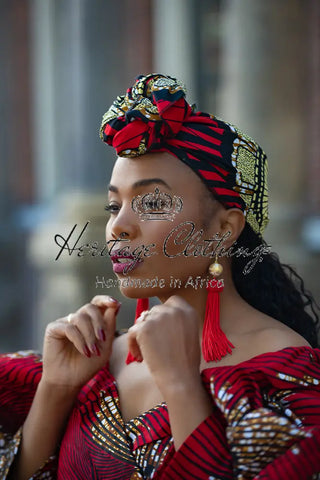 ANAN RED HEADWRAP HEADWRAPS
