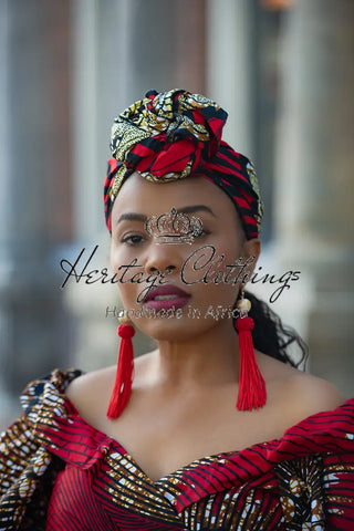 ANAN RED HEADWRAP HEADWRAPS