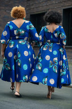 Anele Royal Blue Flared Dress Dresses