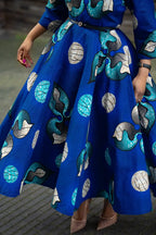 Anele Royal Blue Flared Dress Dresses
