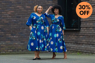 Anele Royal Blue Flared Dress Dresses