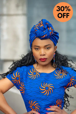 ANTONIA BLUE HEADWRAP HEADWRAPS