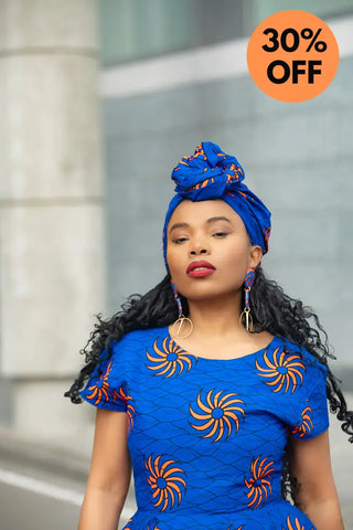 ANTONIA BLUE HEADWRAP HEADWRAPS