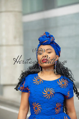 ANTONIA BLUE HEADWRAP HEADWRAPS