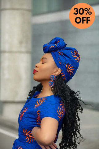ANTONIA BLUE HEADWRAP HEADWRAPS