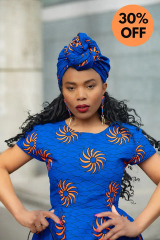 ANTONIA BLUE HEADWRAP HEADWRAPS