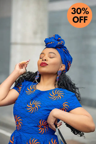 ANTONIA BLUE HEADWRAP HEADWRAPS