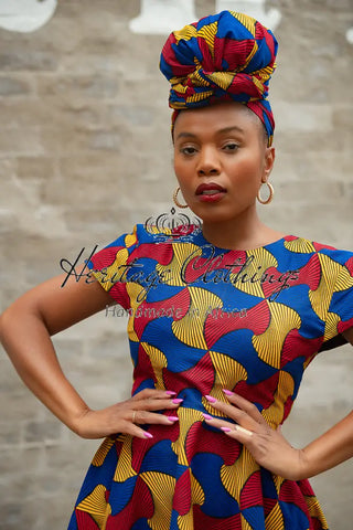 Antonia Multicoloured Headwrap Dresses