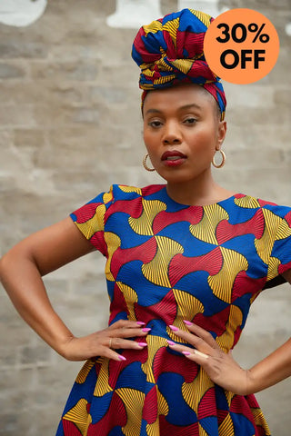 Antonia Multicoloured Headwrap Dresses