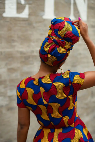 Antonia Multicoloured Headwrap Dresses