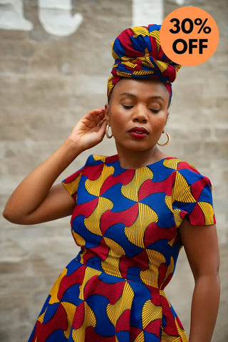 Antonia Multicoloured Headwrap Dresses